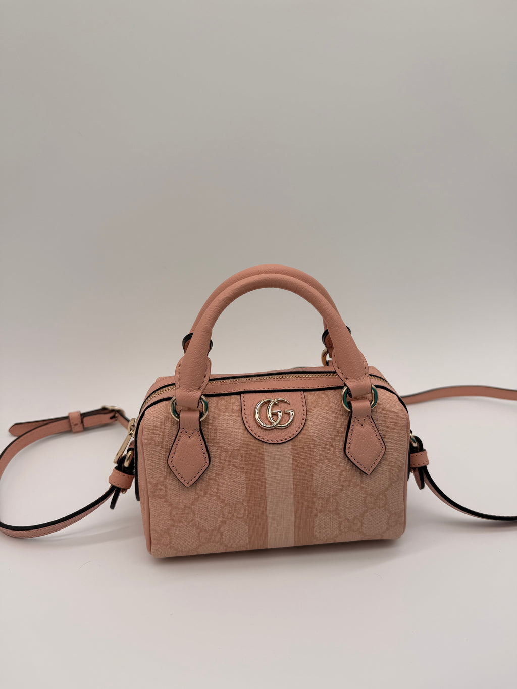 Gucci - Ophidia Boston Leather Crossbody Bag