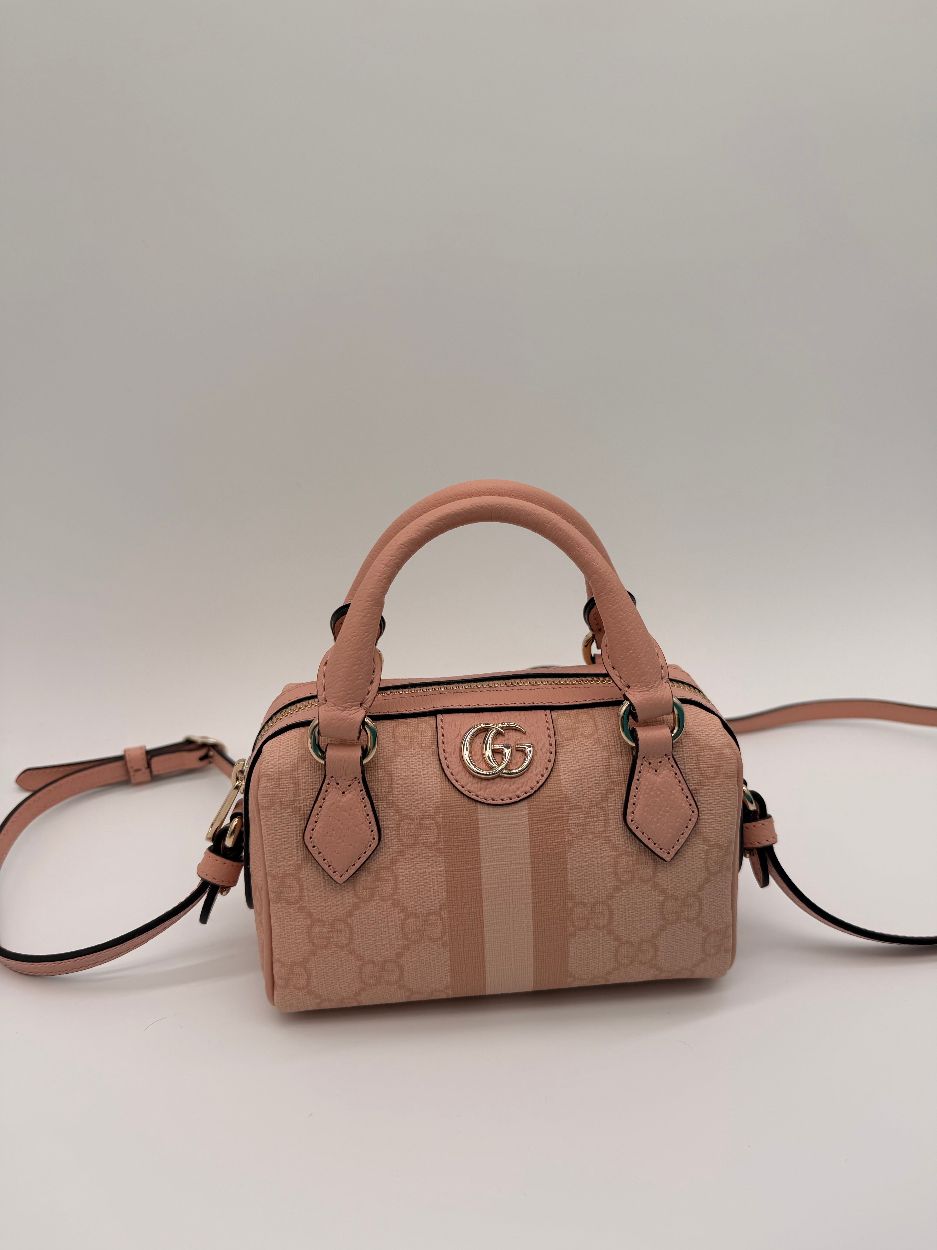 Gucci - Ophidia Boston Leather Crossbody Bag