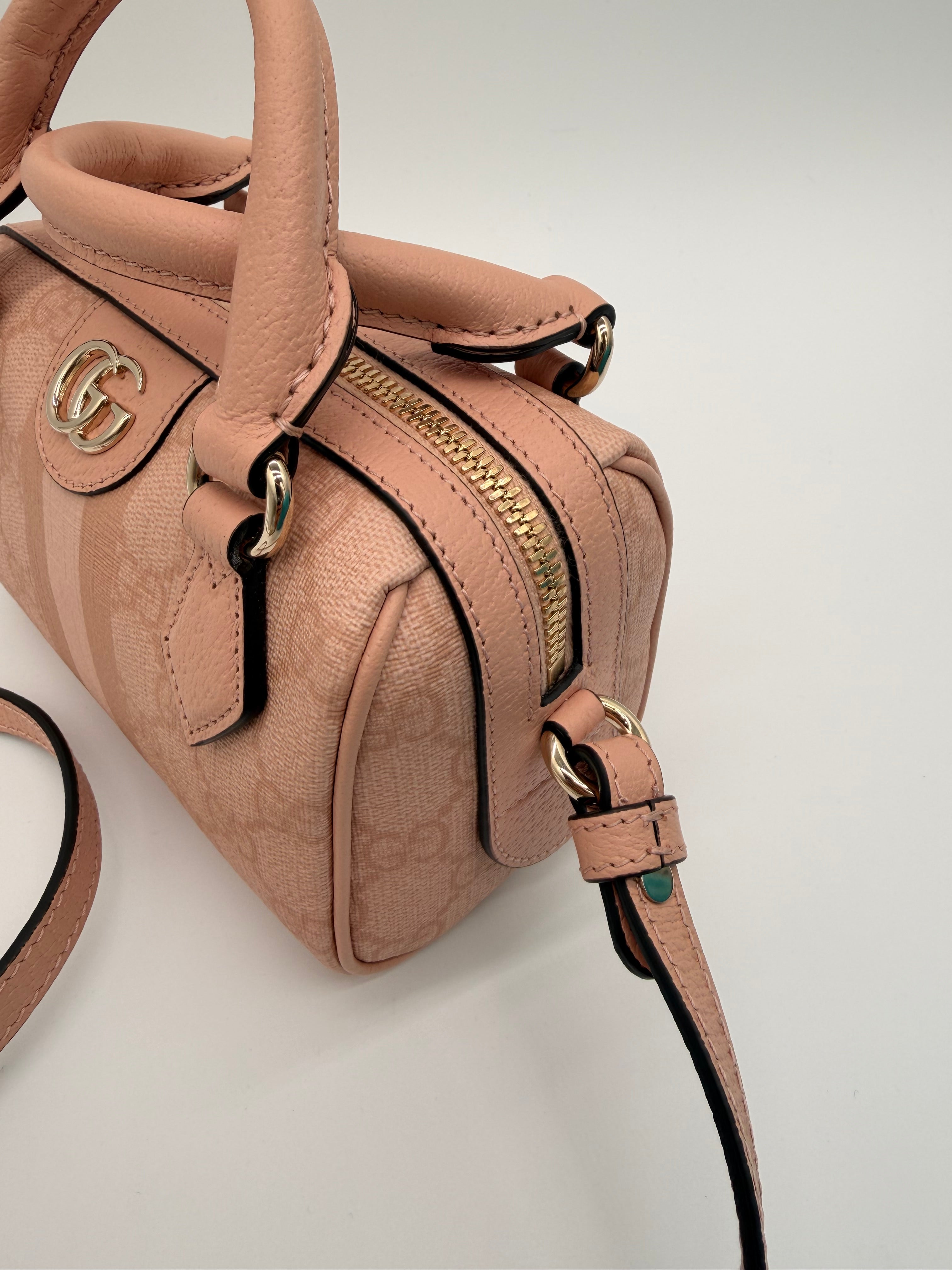 Gucci - Ophidia Boston Leather Crossbody Bag