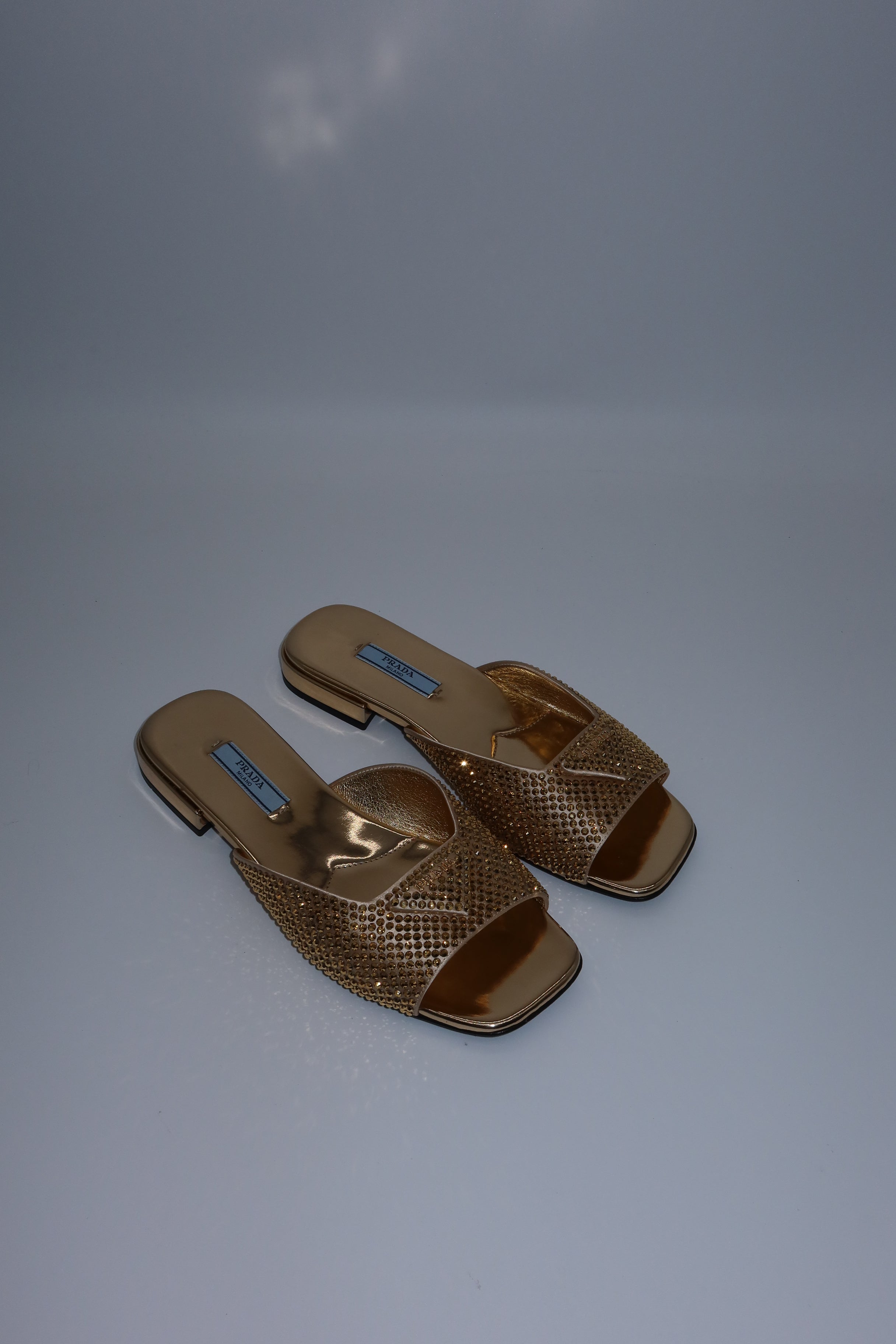 Prada - Gold Crystal Sandal
