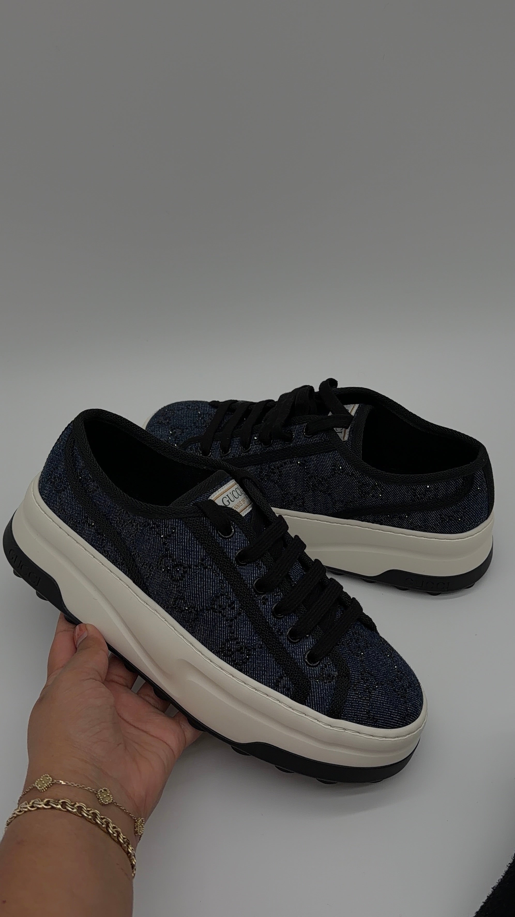 GG Gucci Denim Sneakers