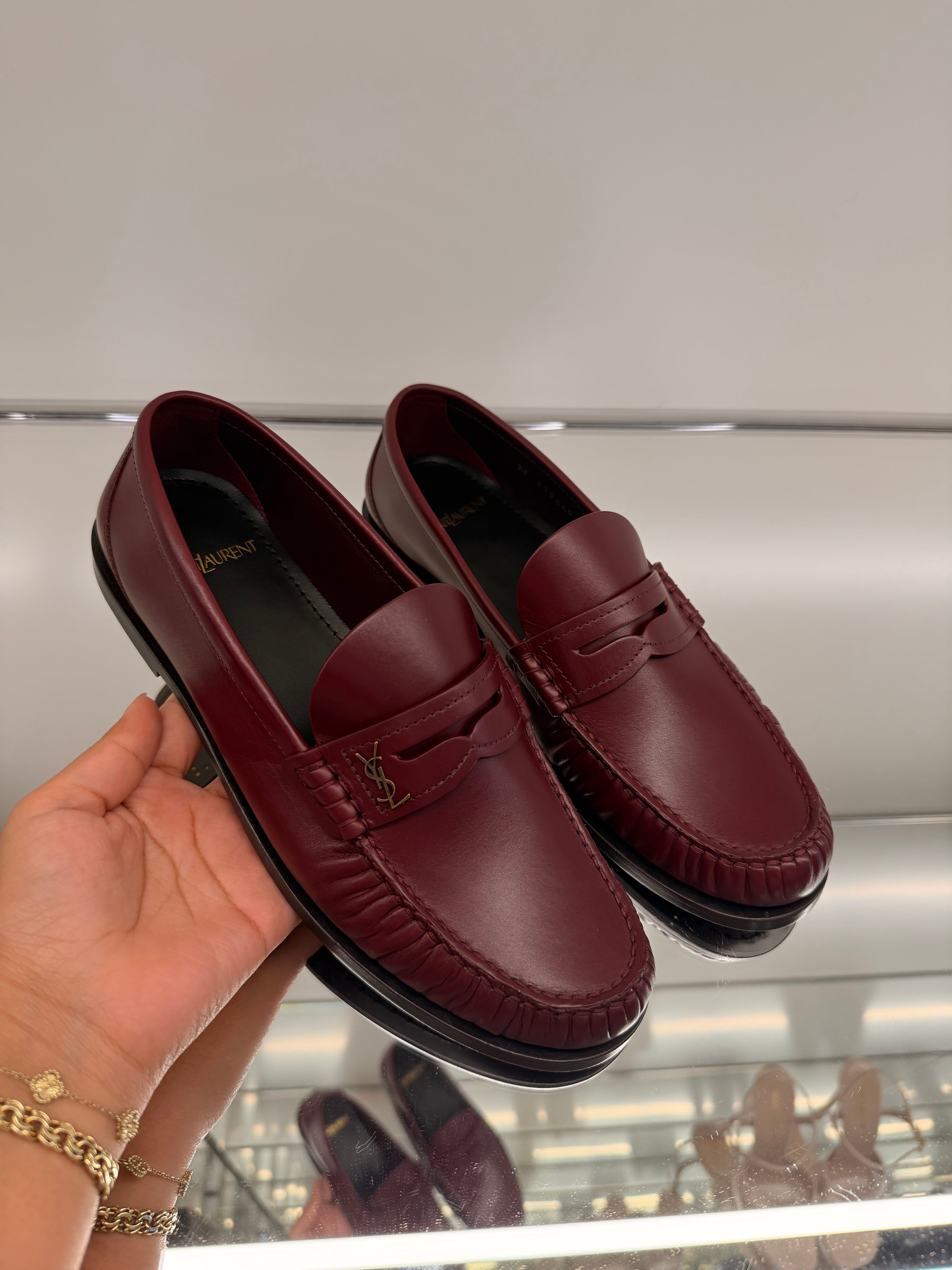 YSL - Burgundy Loafers