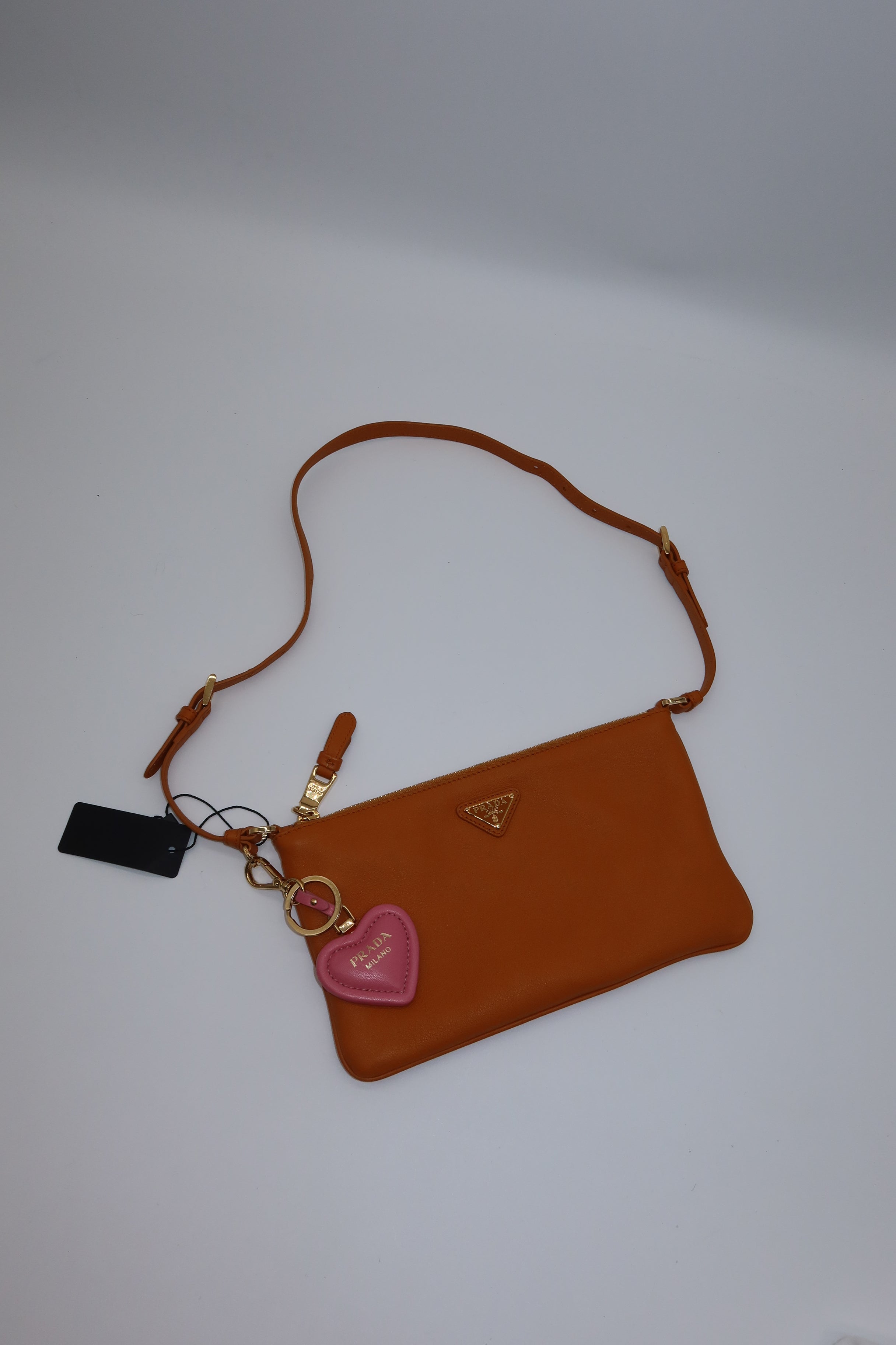 Prada - Amber leather pouch
