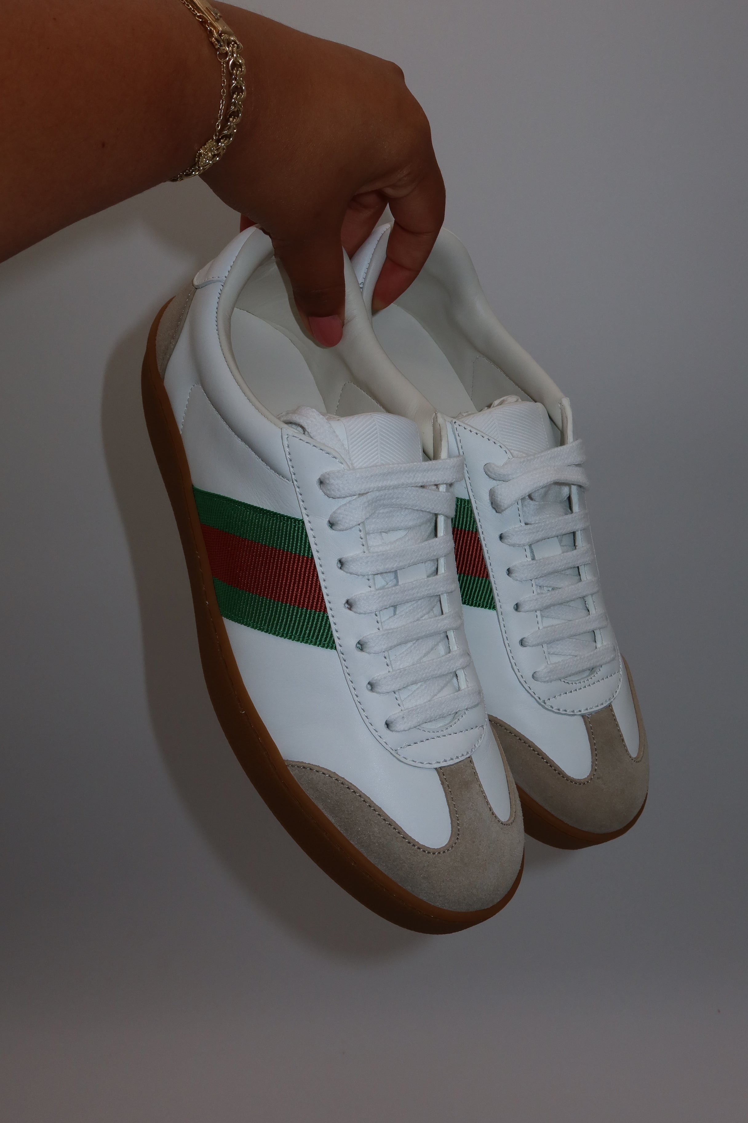 Gucci - White Leather Sneakers