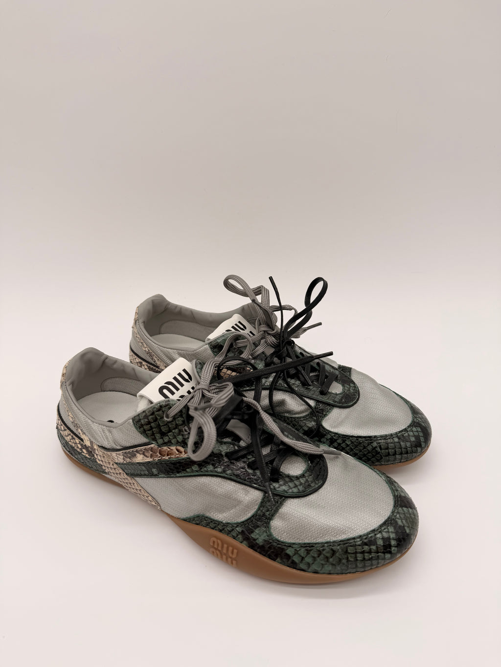 Miu Miu Gymnasium Python Print Sneakers