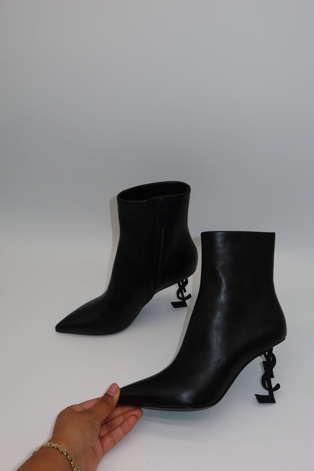 YSL - logo leather boots