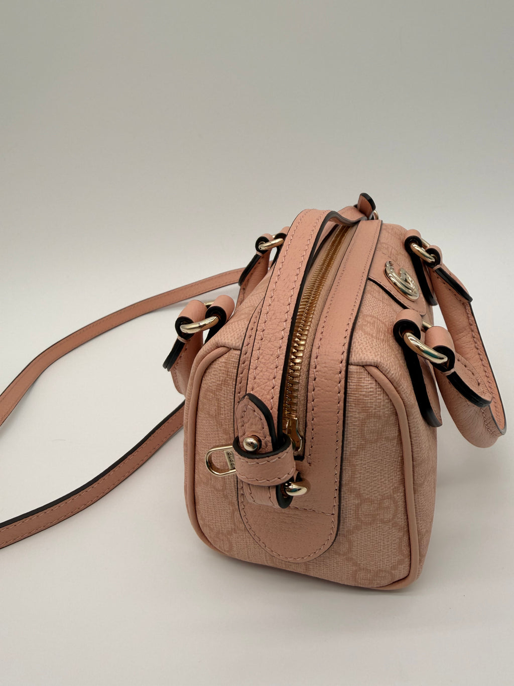 Gucci - Ophidia Boston Leather Crossbody Bag