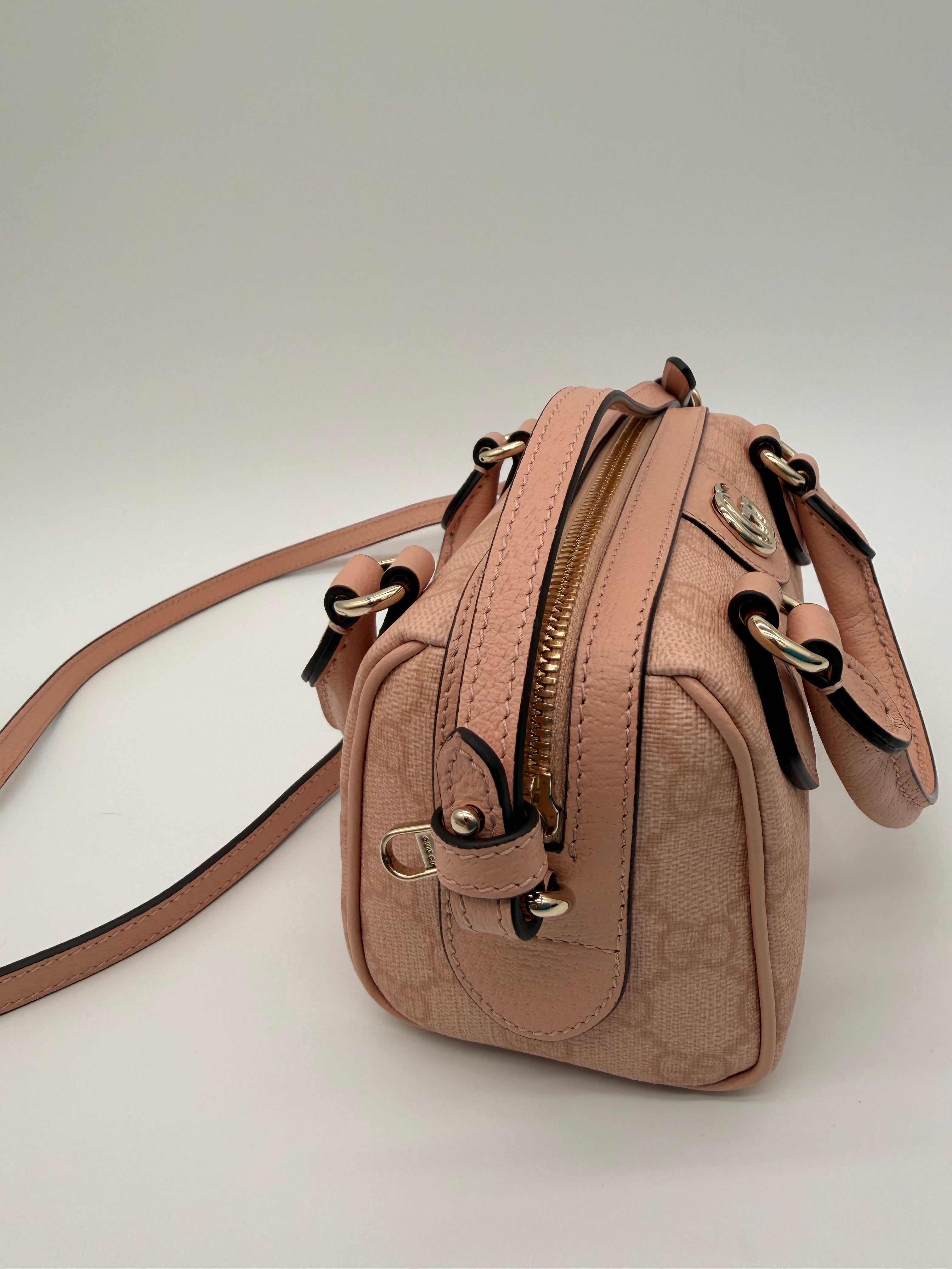 Gucci - Ophidia Boston Leather Crossbody Bag