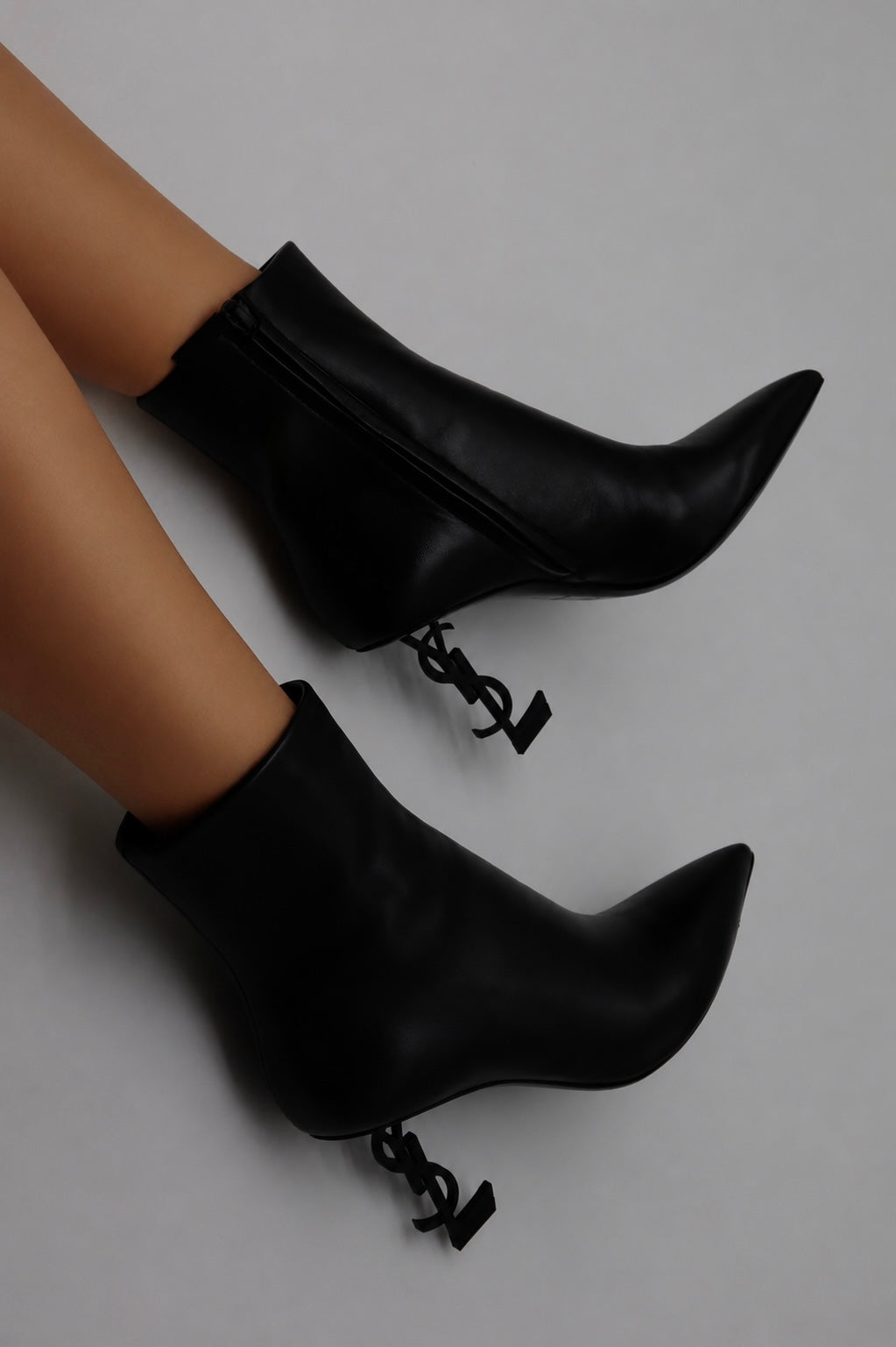 YSL - logo leather boots